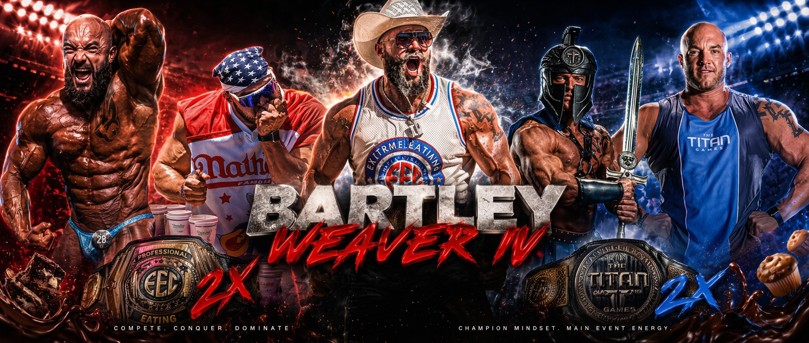 Bartley Weaver IV — pro bodybuilder, pro eater, and 2x Titan Games competitor